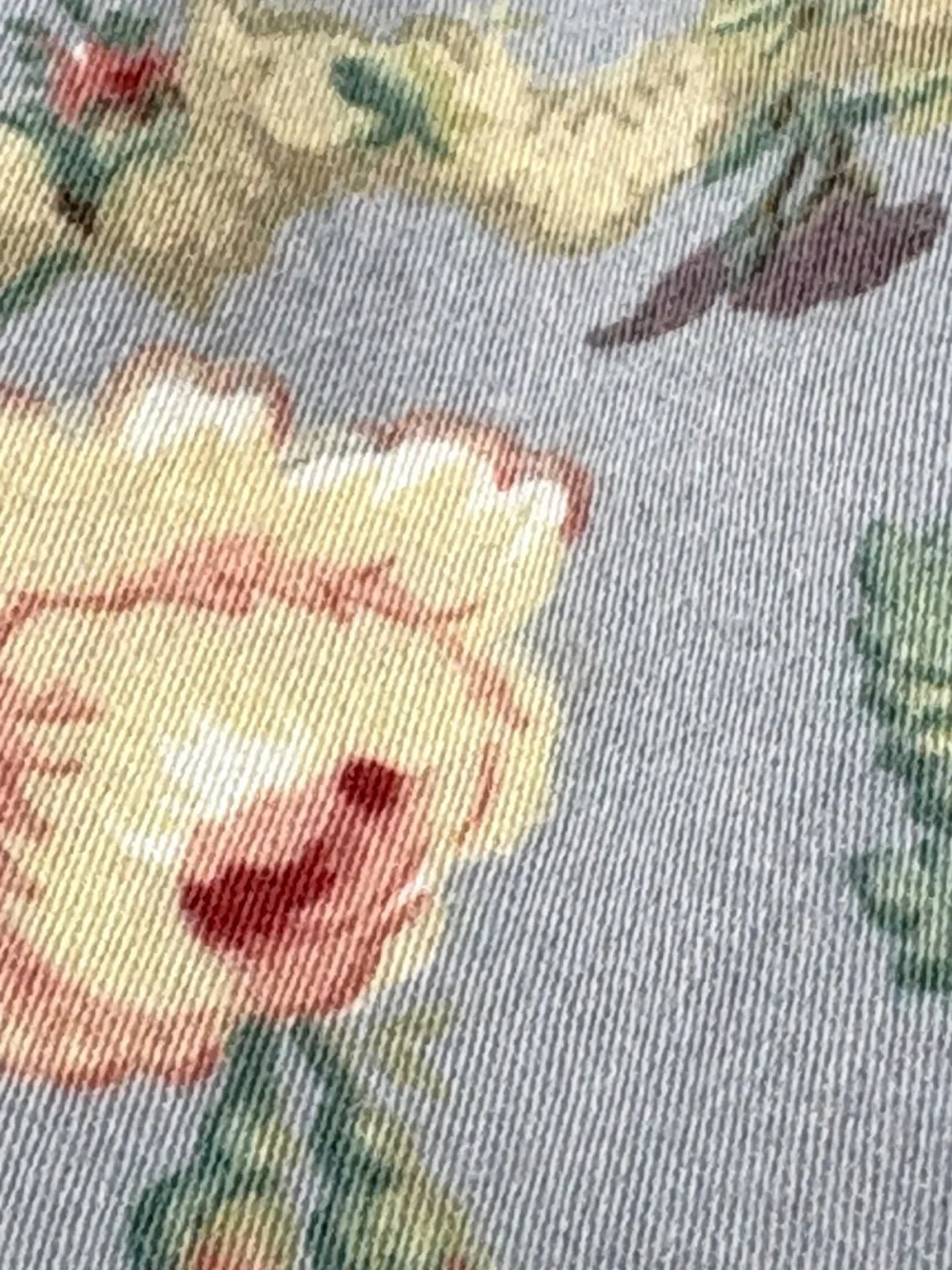 RAYMOND WAITES vintage cotton queen pillowcase one floral traditional English